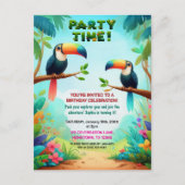 Invitation d'anniversaire Jungle Tropicale pour En (Devant)
