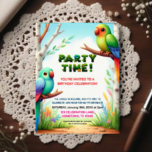 Invitation d'anniversaire Jungle Tropicale pour En