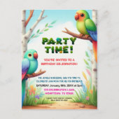 Invitation d'anniversaire Jungle Tropicale pour En (Devant)