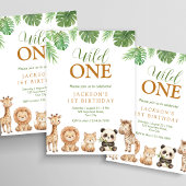 Invitation d'anniversaire Jungle Wild One