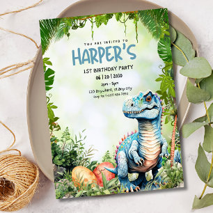 Invitation d'anniversaire Jurassique pour les 1 an
