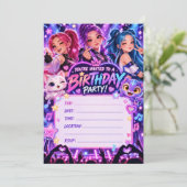 Invitation d'anniversaire K-Pop (Debout devant)