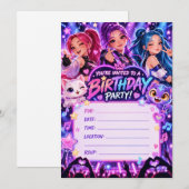Invitation d'anniversaire K-Pop (Devant / Derrière)