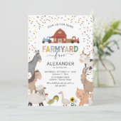 Invitation d'anniversaire Kids Farmyard Fun (Debout devant)