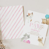 Invitation d'anniversaire Kitty Paw-ty