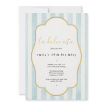 Invitation d'anniversaire La Dolce Vita
