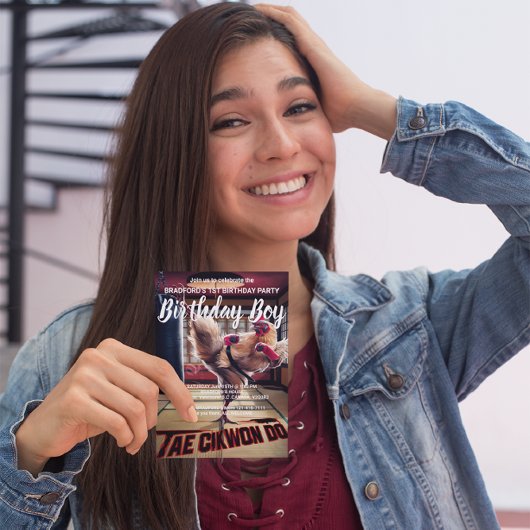 Invitation d'anniversaire : la poule déjantée dans