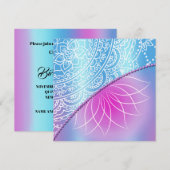 Invitation d'anniversaire Lace & Pearl (Devant / Derrière)