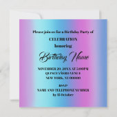 Invitation d'anniversaire Lace & Pearl (Dos)