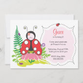 Invitation d'anniversaire - Ladybug (Devant)