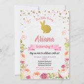 Invitation d'anniversaire lapin de Pâques pour fil (Devant)