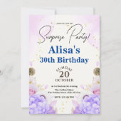 Invitation d'anniversaire lavande (Devant)