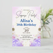 Invitation d'anniversaire lavande (Debout devant)