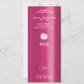 Invitation d'anniversaire Lecteur MP3 Rose II (Dos)