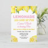 Invitation d'anniversaire Lemon Lemonade TOUT ÂGE (Debout devant)