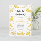 Invitation d'anniversaire Let's Go Bananas (Debout devant)