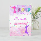 Invitation d'anniversaire Let's Jump (Debout devant)