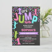 Invitation d'anniversaire Let's Jump and Play (Debout devant)
