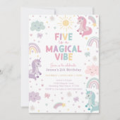 Invitation d'anniversaire Licorne (Devant)