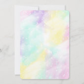 Invitation d'anniversaire licorne (Dos)