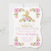Invitation d'anniversaire licorne (Devant)