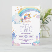 Invitation d'anniversaire Licorne (Debout devant)