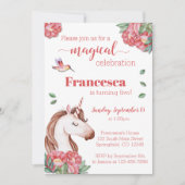 Invitation d'anniversaire licorne (Devant)