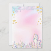 Invitation d'anniversaire Licorne 6-7 ans (Dos)