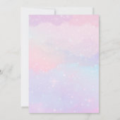 Invitation d'anniversaire Licorne Arc-en-ciel Fill (Dos)