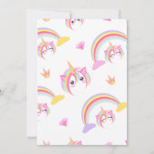 Invitation d'anniversaire Licorne – Création Magiq (Dos)