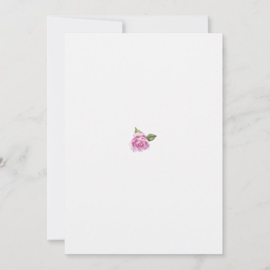 Invitation d'anniversaire, licorne, fleurs, blanc (Dos)