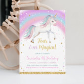 Invitation d'anniversaire licorne magique pour tou