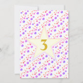 Invitation d'anniversaire licorne mignonne (Dos)