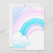Invitation d'anniversaire licorne pour filles mign (Dos)