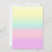 Invitation d'anniversaire Licorne Rose (Dos)