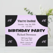 Invitation d'anniversaire Lilac Moderne (Debout devant)