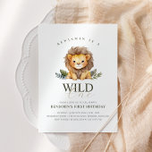 Invitation d'anniversaire Lion Wild