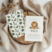 Invitation d'anniversaire Lion Wild