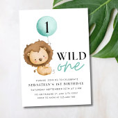 Invitation d'anniversaire Lion Wild One, Anniversa
