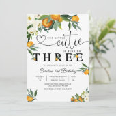 Invitation d'anniversaire Little Cutie Citrus (Debout devant)