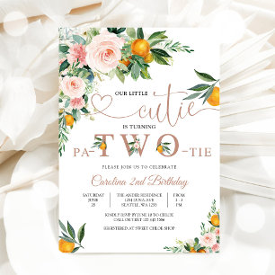 Invitation d'anniversaire Little Cutie Citrus