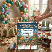 Invitation d'anniversaire Little Explorer pour fêt
