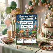 Invitation d'anniversaire Little Explorer pour fêt