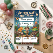 Invitation d'anniversaire Little Explorer pour fêt