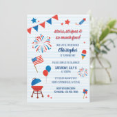 Invitation d'anniversaire Little Firecracker 4 jui (Debout devant)