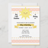 Invitation d'anniversaire Little Sunshine (Devant)