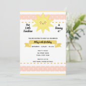 Invitation d'anniversaire Little Sunshine (Debout devant)