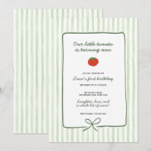 Invitation d'anniversaire Little Tomato (Devant / Derrière)