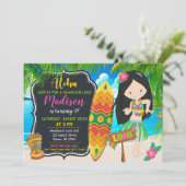 Invitation d'anniversaire Luau Aloha Invites (Debout devant)