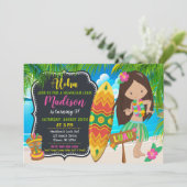Invitation d'anniversaire Luau Aloha Invites (Debout devant)